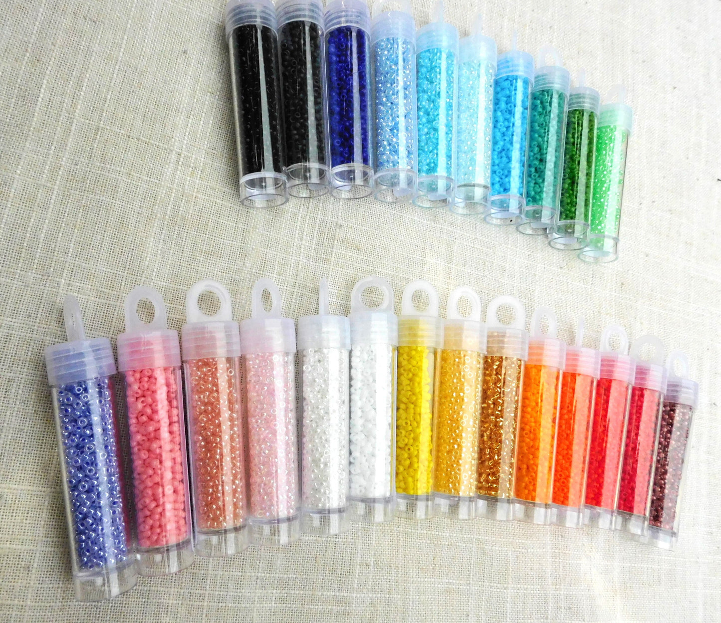 Kit de perles complet, 24 couleurs et textures, Kit de perles pour débutants, Ensemble complet, Miyuki 11/0, Kit de boucles d'oreilles, Cadeau pour elle, Ensemble de création
